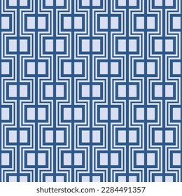 Japanese Rectangle Mesh Line Vector Seamless Pattern