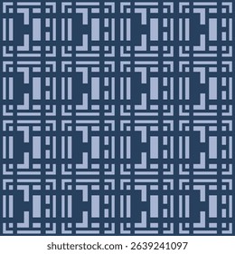  Japanese Rectangle Mesh Line Vector Seamless Pattern