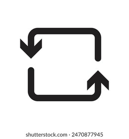 Japanese recycling symbol line art vector