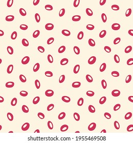 Japanese Red Bean Seed Vector Seamless Pattern