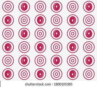 Japanese Red Circle Vector Seamless Pattern