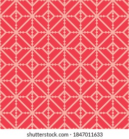 Japanese Red Diamond Square Vector Seamless Pattern