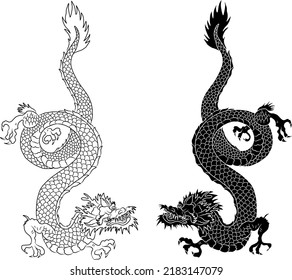 Red Dragon Tattoo Design Stock Illustration 376457971  Shutterstock