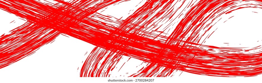 Japanische rote Tinte Pinsel Vektor Pack Farbstreifen, Kreise, Rahmen und Textur Highlights.