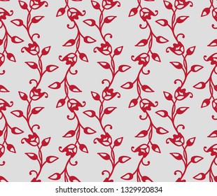 Japanese Red Ivy Pattern
