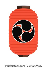 Japanese Red Lantern Vector Illustration_Mitsudomoe Crest
Translating: Mitsudomoe Crest(three-pronged crest)
