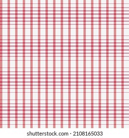 Japanese Red Plaid Vector Seamless Pattern