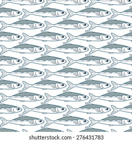 Japanese repeated fish pattern of sea.