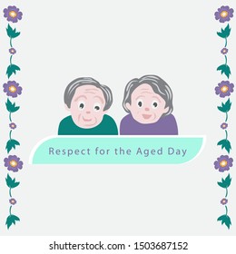 Japanese Respect for the Aged Day Vector Illustration.