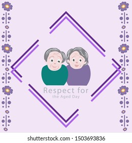 Japanese Respect for the Aged Day Vector Illustration.