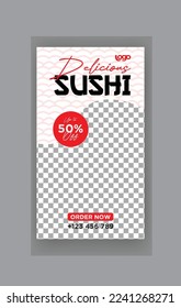 Japanese Restaurant Square Social Media Story