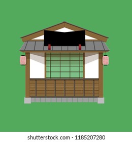 japanese restaurants canal river vector green no sign you can download now becuase it is beautiful illustration eps10