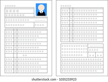 Japanese resume whole surface