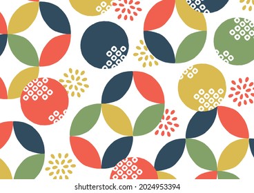 Japanese retro pop pattern like autumn