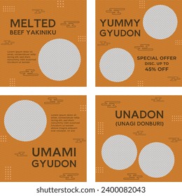 Japanese rice bowl templates menu