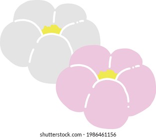 japanese  rice cake nerikiri vector icon illustration