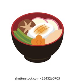 Japanese rice cake soup, New Year food