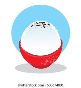 japanese rice illustration