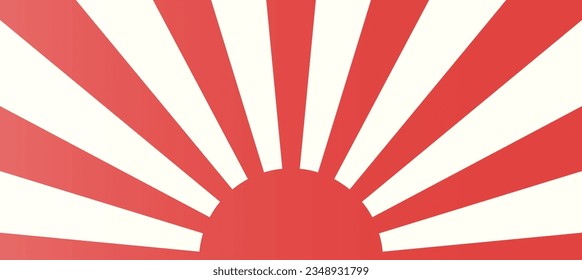 Fondo de la bandera japonesa del sol naciente. Vector.