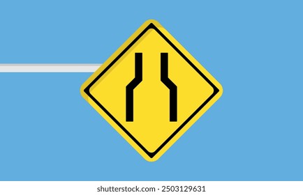 Japanese Road narrows background. Vector.