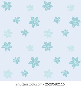 Japanese Romantic Flower Fall Vector Seamless Pattern