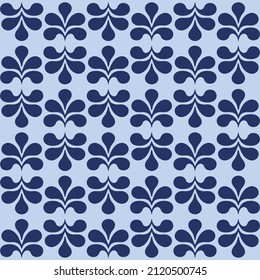Japanese Round Leaf Motif Vector Seamless Pattern