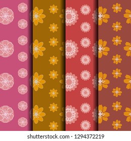 Japanese Sakura Petals Seamless Pattern Background, Collection 