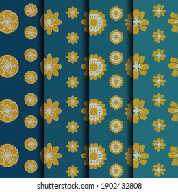 Japanese Sakura Petals Seamless Pattern Background, Collection