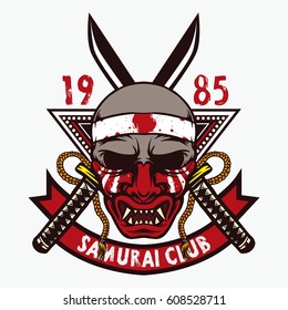Japanese samurai club logo 