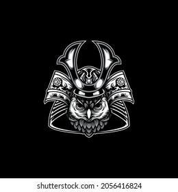 Japanese Samurai Mascot Design Vector