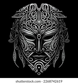 Japanese samurai mask or menpo, was a crucial piece of armor worn by samurai warriors. Made of metal or leather	
