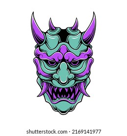 Japanese samurai mask traditional culture