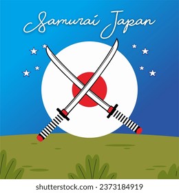 
Vector de espada samurai ninja japonés