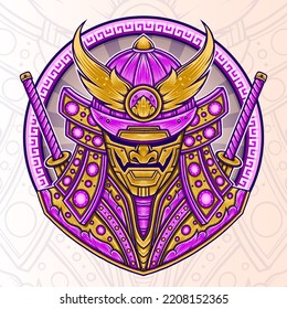 Japanese Samurai Robot Armor. Premium Vector