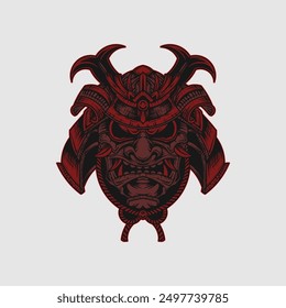 Japanese samurai ronin warrior. t shirt design vector illustration