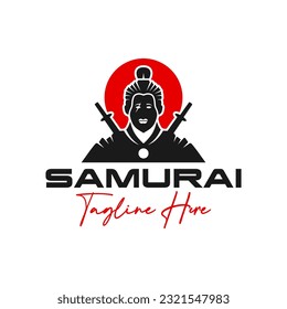 japanese samurai user logo design