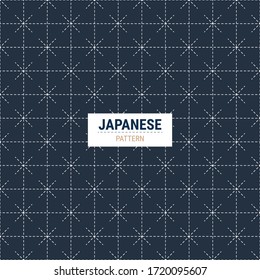 Japanese Sashiko pattern. This is a simple vector illustration with harmonious blend of retro and modern styles. The color can be changed if needed. Eps10 vector.