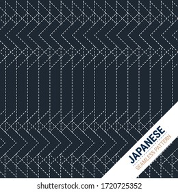 Japanese Sashiko pattern. This is a simple vector illustration with harmonious blend of retro and modern styles. The color can be changed if needed. Eps10 vector.