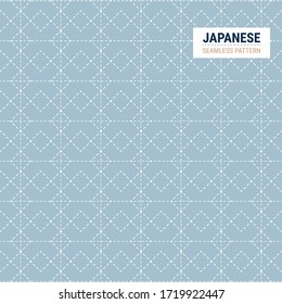 Japanese Sashiko Seamless pattern. This is a simple vector illustration with harmonious blend of retro and modern styles. The color can be changed if needed. Eps10 vector.