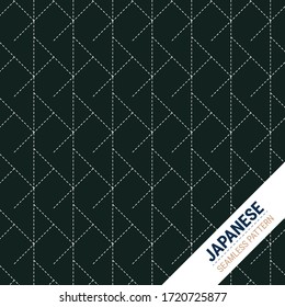 Japanese Sashiko Seamless pattern. This is a simple vector illustration with harmonious blend of retro and modern styles. The color can be changed if needed. Eps10 vector.
