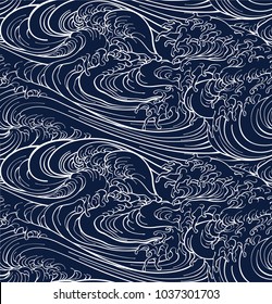 Japanese sea new pattern seamless vector in graphic style background for fabric,textile,Advertising work,Publication,Vector Illustration design