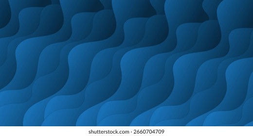 Japanese sea wave background vector. Wallpaper design with watercolor blue ocean wave pattern backdrop. Modern illustration for cover, banner, website, decor, interior.