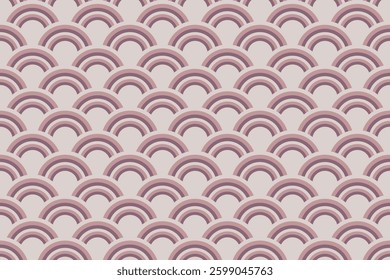 The Japanese sea wave pattern is a semicircular design that is layered from the center in the same direction. During the Heian period, this pattern was used on the costumes of Bugaku performers.