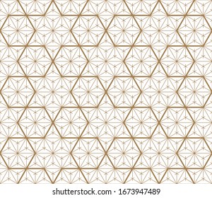 Japanese seamless geometric pattern .Brown lines.For design template,textile,fabric,wrapping paper,laser cutting and engraving.Two-leveled pattern.