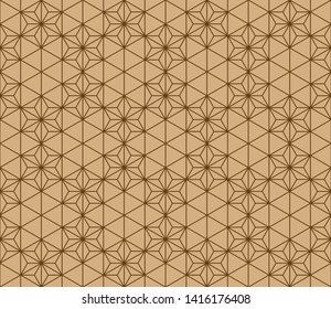 Japanese seamless geometric pattern .For design template,textile,fabric,wrapping paper,laser cutting and engraving.Average thickness lines.