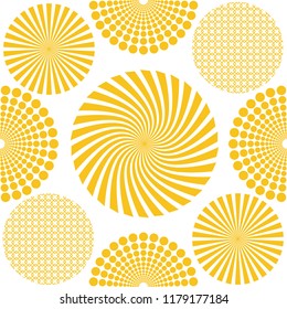 Japanese seamless gold pattern background vector. Khaki geometric cover design, poster, card, template