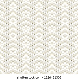 Japanese seamless Kumiko pattern in brown  lines.Average thickness.