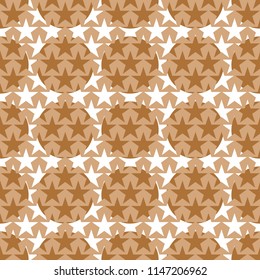 Japanese seamless pattern background vector khaki. Khaki geometric cover design, poster, card, template. Geometric pattern of pentagonal stars 