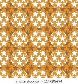 Japanese seamless pattern background vector khaki. Khaki geometric cover design, poster, card, template. Geometric pattern of pentagonal stars 