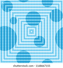 Japanese seamless pattern background vector khaki in sea style. Blue geometric cover  design, poster, card, template,  wallpaper